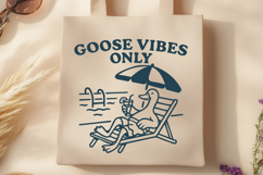 Goose Vibes Only SVG Funny Summer Goose Clipart PNG Print Product Image 2