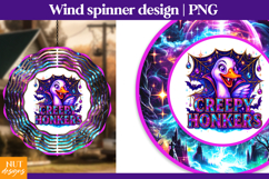Trippy Goose Halloween quote, Creepy Halloween wind spinner Product Image 1