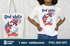 Goose American flag clipart | Patriotic goose sublimation Product Image 1