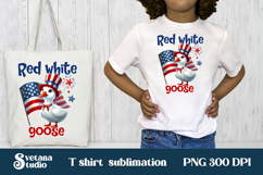Goose American flag clipart | Patriotic goose sublimation Product Image 1