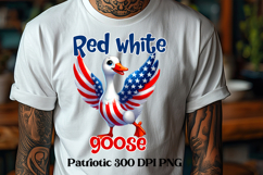Goose American flag clipart | Patriotic goose sublimation Product Image 1