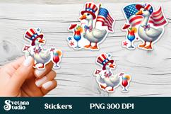 Patriotic goose stickers printable | Goose stickers PNG Product Image 1