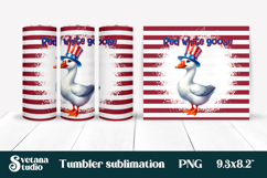 Patriotic goose tumbler PNG design | American flag tumbler Product Image 1