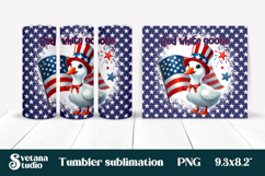Patriotic goose tumbler PNG design | American flag tumbler Product Image 1