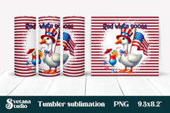 Patriotic goose tumbler PNG design | American flag tumbler Product Image 1