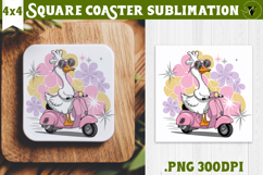 Goose Square Coaster | Funny Goose | Sarcastic Product Image 1