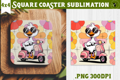 Goose Square Coaster | Funny Goose | Sarcastic Product Image 1