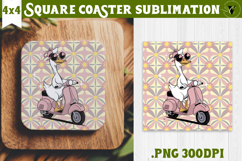 Goose Square Coaster | Funny Goose | Sarcastic Product Image 1