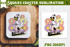 Goose Square Coaster | Funny Goose | Sarcastic Product Image 1