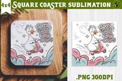 Goose Square Coaster | Funny Goose | Sarcastic Product Image 1