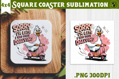 Goose Square Coaster | Funny Goose | Sarcastic Product Image 1