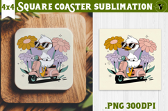 Goose Square Coaster | Funny Goose | Sarcastic Product Image 1