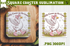 Goose Square Coaster | Funny Goose | Sarcastic Product Image 1