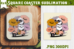 Goose Square Coaster | Funny Goose | Sarcastic Product Image 1