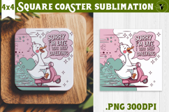 Goose Square Coaster | Funny Goose | Sarcastic Product Image 1
