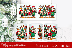 Funny Christmas Geese Sublimation Png Design | mug Print Product Image 1