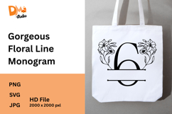 Gorgeous Floral Line Monogram Product Image 1