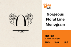 Gorgeous Floral Line Monogram Product Image 1