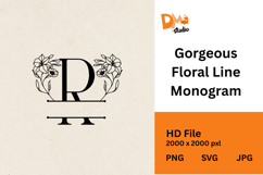 Gorgeous Floral Line Monogram Product Image 1