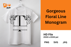 Gorgeous Floral Line Monogram Product Image 1