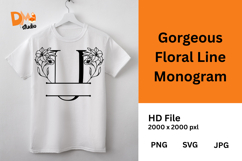 Gorgeous Floral Line Monogram Product Image 1