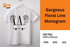 Gorgeous Floral Line Monogram Product Image 1
