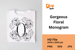Gorgeous Floral Monogram Product Image 1