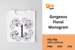 Gorgeous Floral Monogram Product Image 1