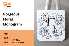 Gorgeous Floral Monogram Product Image 1