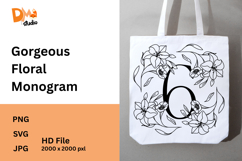 Gorgeous Floral Monogram Product Image 1