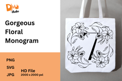 Gorgeous Floral Monogram Product Image 1
