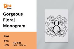 Gorgeous Floral Monogram Product Image 1
