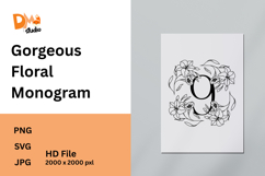 Gorgeous Floral Monogram Product Image 1