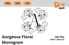 Gorgeous Floral Monogram Product Image 1