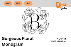 Gorgeous Floral Monogram Product Image 1