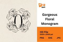 Gorgeous Floral Monogram Product Image 1
