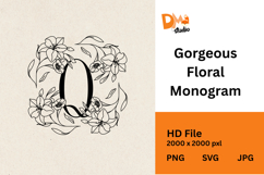 Gorgeous Floral Monogram Product Image 1