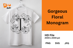 Gorgeous Floral Monogram Product Image 1