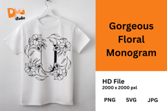 Gorgeous Floral Monogram Product Image 1