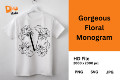 Gorgeous Floral Monogram Product Image 1