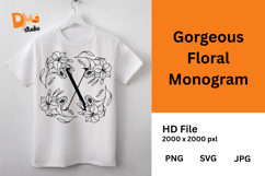 Gorgeous Floral Monogram Product Image 1
