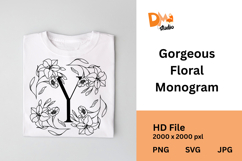 Gorgeous Floral Monogram Product Image 1