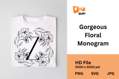 Gorgeous Floral Monogram Product Image 1