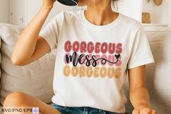 Gorgeous mess t shirt design retro typography for apparel Product Image 2