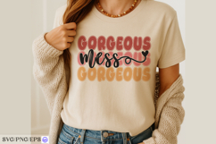 Gorgeous mess t shirt design retro typography for apparel Product Image 3