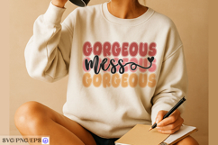 Gorgeous mess t shirt design retro typography for apparel Product Image 4
