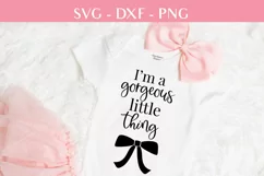 Gorgeous little one baby girl svg files, dxf Product Image 1