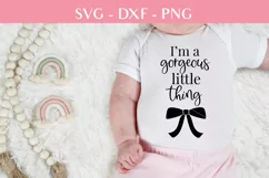 Gorgeous little one baby girl svg files, dxf Product Image 3