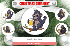 Ornament Gorilla Beer Day Product Image 1