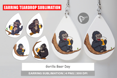 Earring Gorilla Beer Day Product Image 1